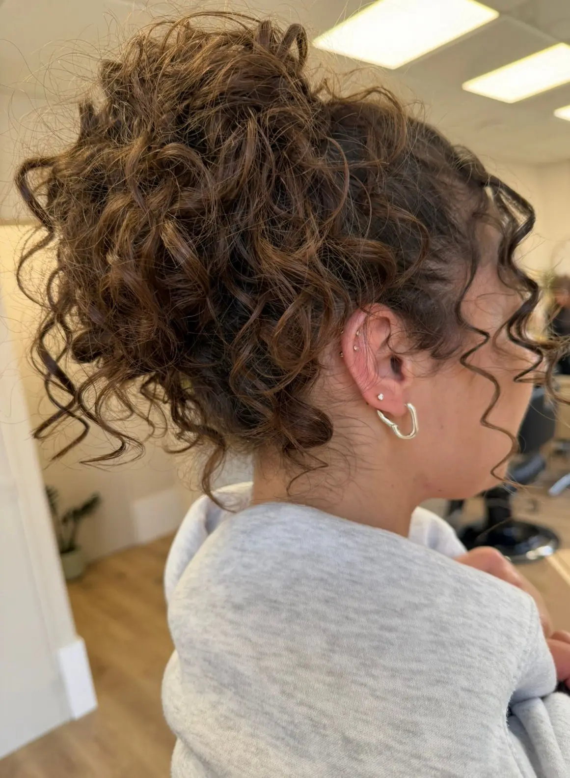 Chignon bouclé mariage Soissons