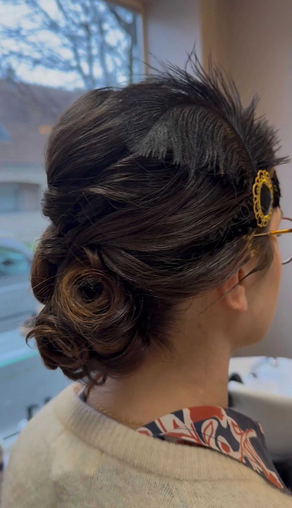 Chignon soirée accessoire mariage